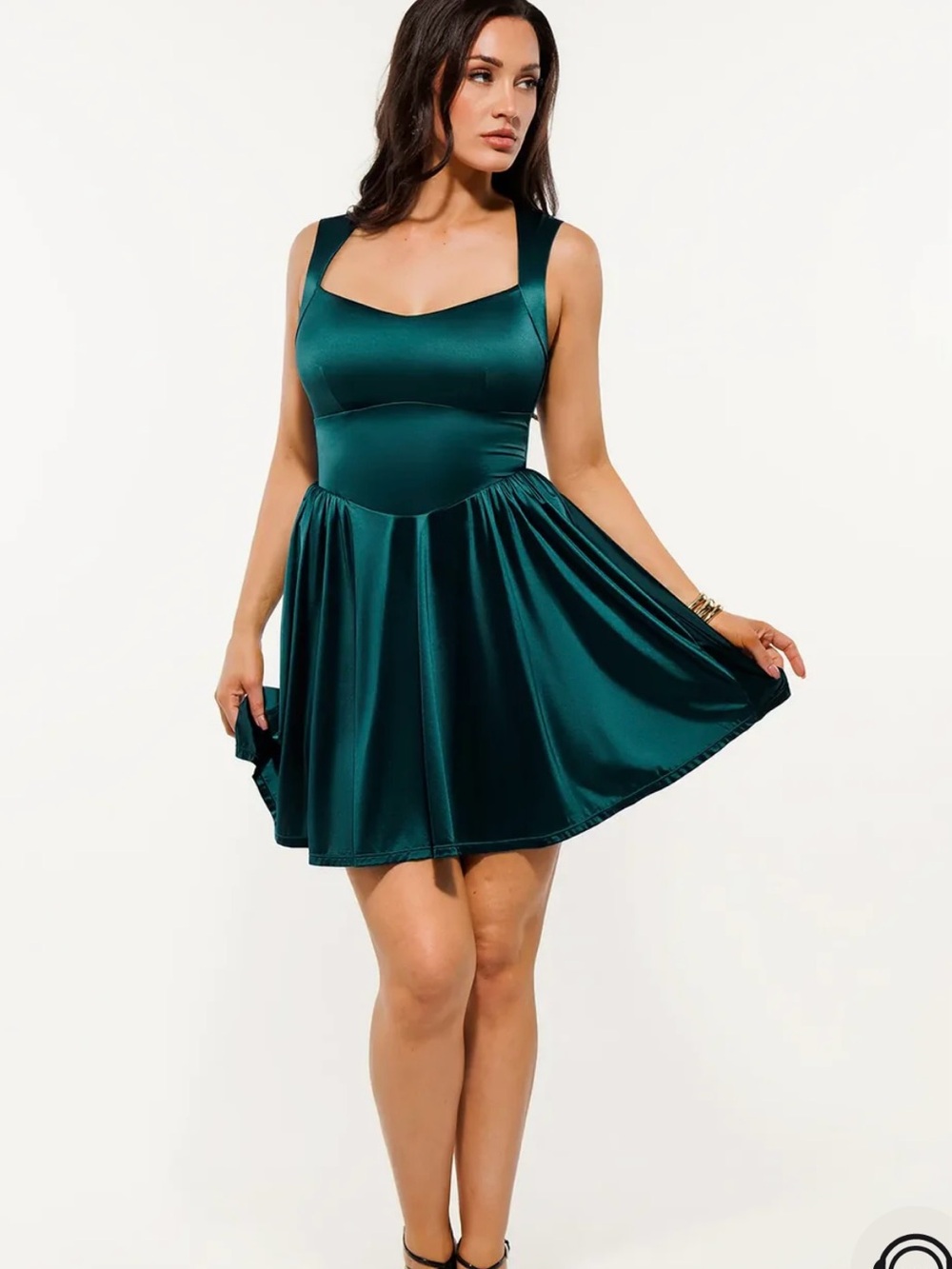 Popilush Shapewear Sweetheart Neckline Fit & Flare Mini Dress size M